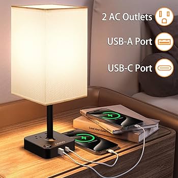Amazon.co.jp: COZOOベッドサイドランプ 3つのUSB充電